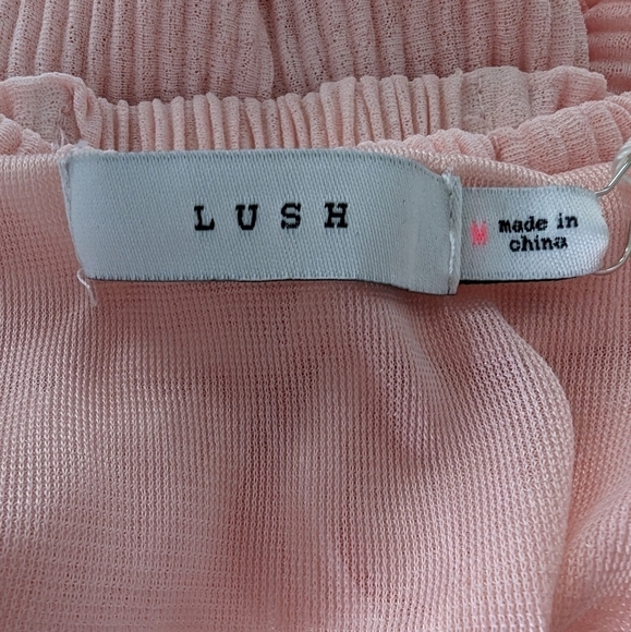 NWT Urban Outfitters Lush Ballet Pink Pleated Midi Dress Size Medium - Picture 3 of 5